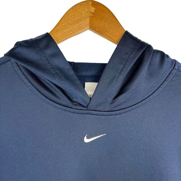 VTG Y2K Nike Mens M Center Middle Swoosh Basketball Hoodie Sweatshirt Travis - Picture 2 of 7